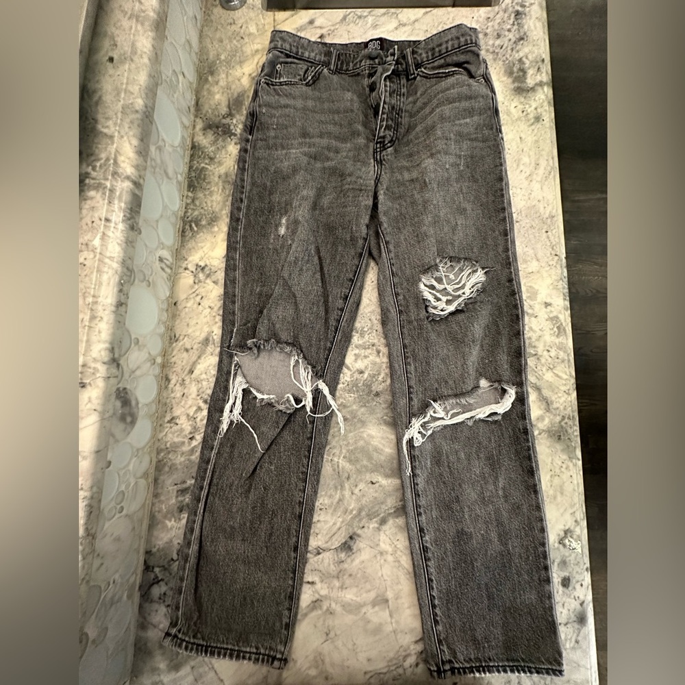 Urban outfitters BDG jeans.  Straight leg, distressed, black jeans.